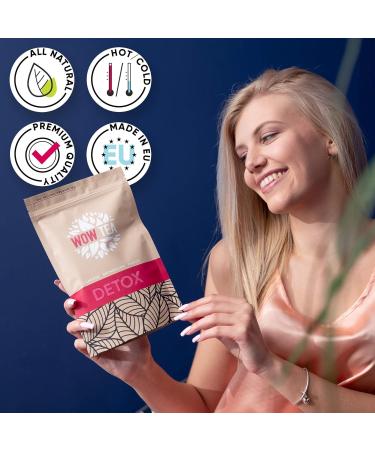 Wow Tea Detox - 21-Day Detox Tea for Weight Loss & Deep Body Cleanse | Yerba-Mate & Green Tea Blend | 150g Detoxification Cure - Buy Online on GoSupps.com