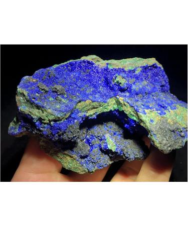 Azurite 318.8gRare Natural Quartz Crystal Natural Azurite Malachite Gemstone paragenetic Stone aural Natural Rough Stone Crystal - Buy Online on GoSupps.com