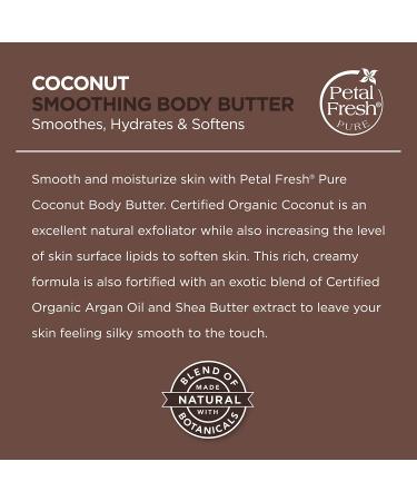 Petal Fresh Body Butter - Coconut 8 Ounce | Vegan Natural Moisturizer for Soft Skin | International Shipping Available - Buy Online on GoSupps.com