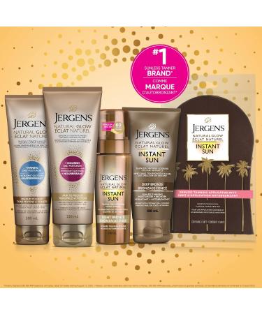 Jergens Natural Glow Instant Sun Sunless Tanning Mousse Light Bronze Self Tanner for Flawless Natural Looking Colour (2 Pack) Light Bronze Duo Pack - Buy Online on GoSupps.com