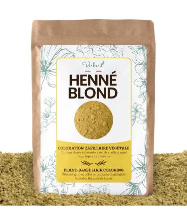 Henn Blond Naturel (100g) - Coloration V g tale Cheveux Blonds - Couleur Cheveux Blond clatante - Soin Capillaire Naturel - VIRHEA