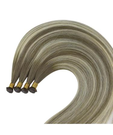 Buy Youngsee Genius Weft Ombre Real Hair Tresses 60cm - Light Ash Brown Blonde Weave Extensions - 25g #7/7/Icy - Buy Online on GoSupps.com