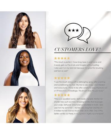 Detangling Brush for Hair Extensions - The Hair Shop 909 Ergonomic Detangler for Dry/Wet Natural Curly Hair - Men & Women - Buy Online on GoSupps.com