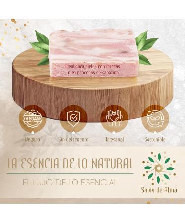  Savia De Alma Handmade Rosehip Soap - Natural Regenerator for Mature or Marked Skin | Made in Spain | Vegan Eco-Friendly Plastic Free | 100g - Buy Online on GoSupps.com