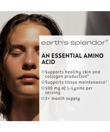 Buy Earth s Splendor L-Lysine 500 mg - Dietary Supplement for Collagen & Tissue Support 100 Caplets - Fast International Shipping - Buy Online on GoSupps.com