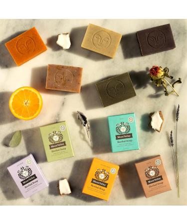Organic Mint-Lavender-Sage Body & Face Soap Bar Trio | Moon Valley Organics | Pack of 3 - Buy Online on GoSupps.com