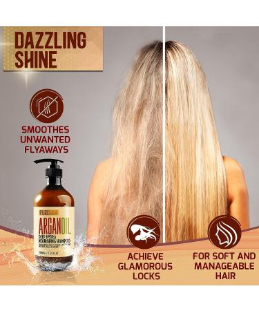 Moroccan Argan Oil Shampoo - Sulfate & Paraben Free Treatment for All Hair Types - Hydrating & Nourishing Formula for Women and Men - Buy Online on GoSupps.com