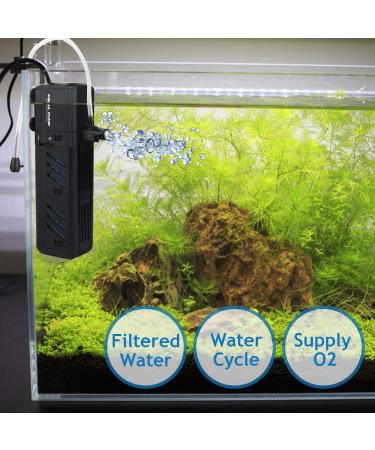 NO.17 Aquarium Internal Filter 12W | Adjustable 1200L/H Pump for 300-500L Tanks | International Shipping - Buy Online on GoSupps.com
