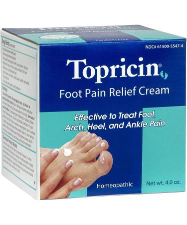 Topricin Foot Pain Relief Cream 4 oz | Fast Acting Pain Relief Rub - Shop Internationally - Buy Online on GoSupps.com