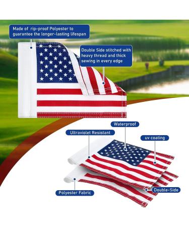 Moukeren 9pc Golf Flag Set - Double Sided Putting Green Flags for Yard Training & Golf Carts - Buy Online on GoSupps.com