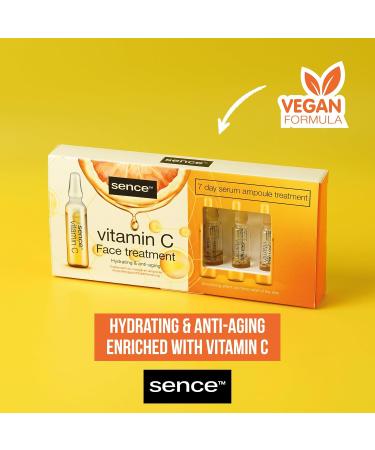  Sence Sence Vitamin C Serum Ampoules Intensive Facial Care Ampoules Day Care for Men and Women with Moringa Oil Vegan Skin Care Anti-Aging (7 ampoules x 2 ml) - Buy Online on GoSupps.com