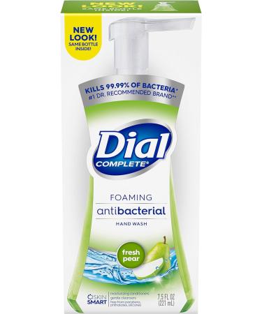 Dial Complete Antibacterial Foaming Hand Soap Fresh Pear 7.5 OZ - Pack of 8 - Buy Online on GoSupps.com