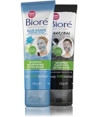 Biore Charcoal Whipped Purifying Detox Face Mask for Oily Skin 110 g - Buy Online on GoSupps.com