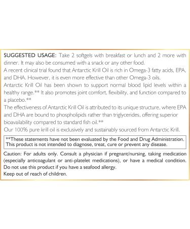 Coc March N.M.D Pure Antarctic Krill Oil 1000mg Omega 3 Fish Oil Supplement with EPA DHA Choline & Astaxanthin Fast Absorption Immune Heart & Joint Support for Men & Women 100 Softgels Krill Omega Oil- - Buy Online on GoSupps.com