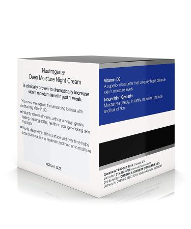 Neutrogena Deep Moisture Night Cream 2.25 oz - Hydrating Overnight Facial Treatment - Buy Online on GoSupps.com
