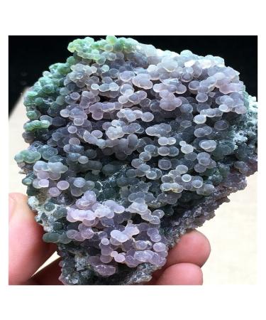 Natural Grape Agate Chalcedony Crystal Mineral Home Decoration Ornaments (Size : 300-350g)