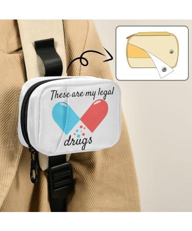 Naanle Blue & Red 7-Day Pill Organizer Bag - Compact Vitamin Travel Case with Zipper | Cartoon Design 4.6x3.14x1.88 Inch - Buy Online on GoSupps.com
