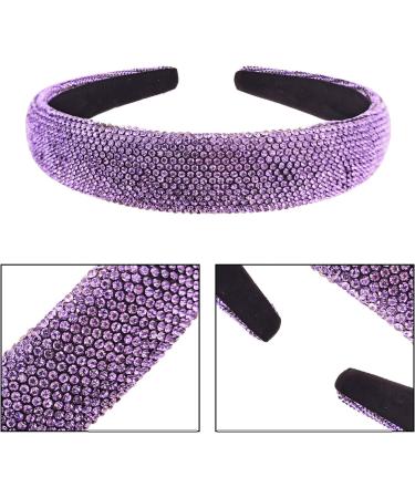 DonLeeving Rhinestone Headband Women Girls Fashion Glitter Headband Purple Cute Hair Hoop Wave Shape Headband Fashion Hair Accessories for Women Girls - Buy Online on GoSupps.com