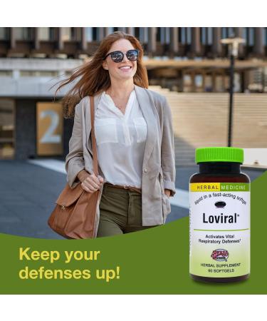 Herbs Etc. Loviral - Lung Health Supplement for Respiratory Defense & Support - Herbal Supplement with Lomatium Pelargonium & OSHA - Gluten-Free - 60 Softgels (60 Servings) - Buy Online on GoSupps.com