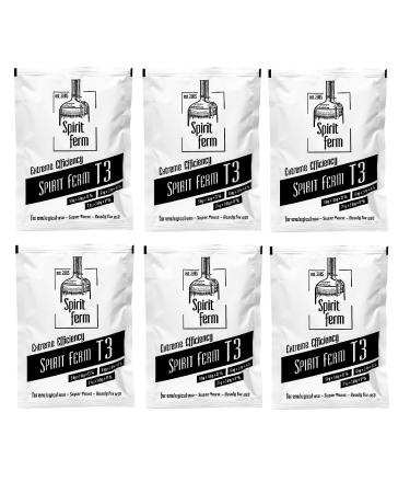6 x Turbo Yeast - Turbo 3 125g T3, Yeast for Fermenting Sugar and Fruit, Distillers Yeast, Rapid Yeast,