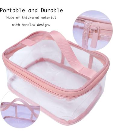 FIYUK Large Pink Clear Toiletry Makeup Bag - Waterproof & Portable for Travel - Buy Online on GoSupps.com