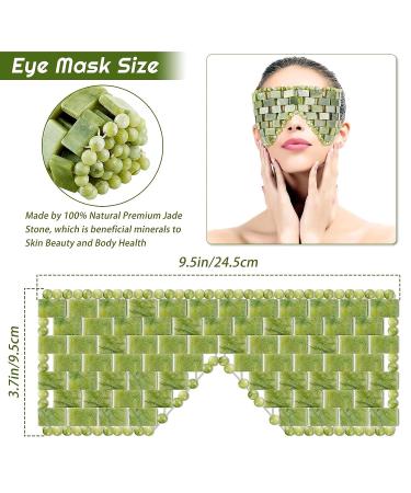 SATINIOR Jade Eye Mask - Hot/Cold Green Jade Facial Mask for Soothing Relief, Women Men Sleep Mask - Buy Online on GoSupps.com
