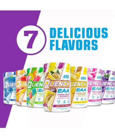 Quench EAA Aminos + Electrolytes - 10g Essential Amino Acids Zero Sugar & Calories Vitamins & Antioxidants - Grape Blast Flavor - International Shipping Available - Buy Online on GoSupps.com