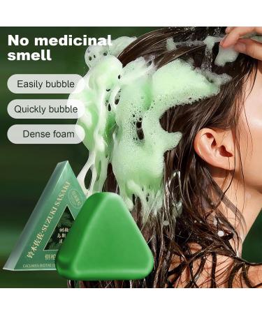  ETUCYNG Soap Shampoo Solid 3 Pieces Triangle Shampoo | Gentle Bar Control Green Oil Daily Care Scalp Types Hair Types Home Travel Bathroom - Buy Online on GoSupps.com