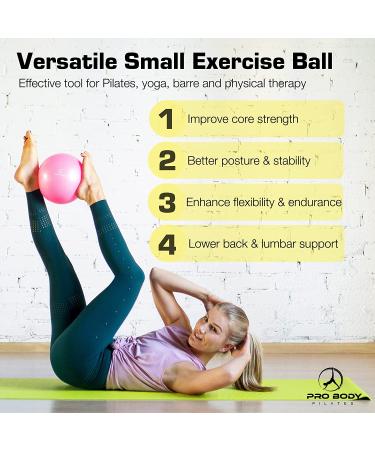 ProBody Pilates Mini Exercise Ball - 9 Inch Bender Ball for Stability, Barre, Pilates & Yoga - Pink - Buy Online on GoSupps.com
