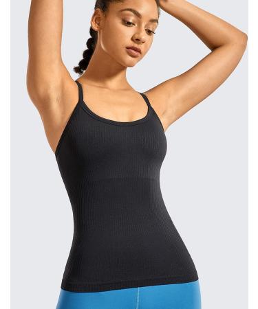 CRZ YOGA Women's Lightweight Racerback Sports Tank Top - Black Sleeveless Yoga Shirt for Summer Fitness (Size 38-40) - Buy Online on GoSupps.com