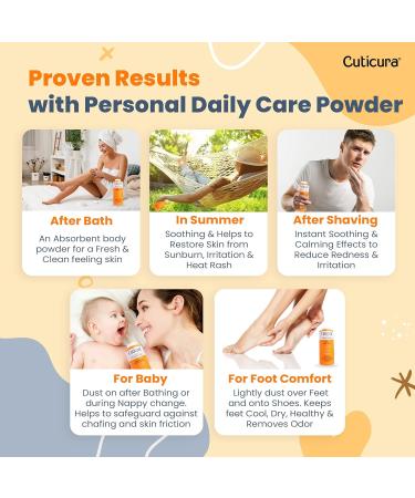 Bodibasixs 3 Packs Cuticura Body Talcum Medicated Powder 3.5oz Instant Soothing & Calming Effects | Protects Chafing Skin - Buy Online on GoSupps.com