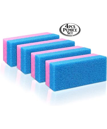 Anapoliz Pumice Bar 4-Piece Set | Dual Sided Extra Coarse Exfoliating Foot File | Heel & Feet Scrubber Sponge | Callus Remover Pedicure Tool - Buy Online on GoSupps.com