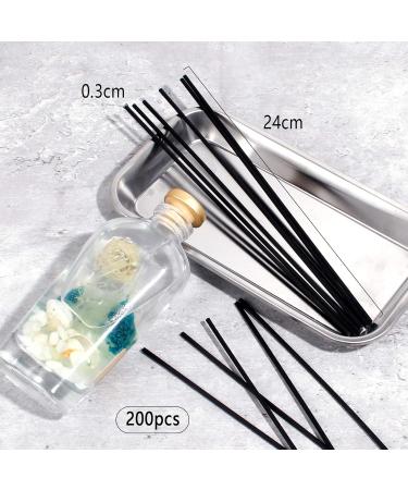 200 PCS Fiber Chopsticks Aroma Diffuser Sticks - 24cm Scented Fragrance Sticks for Room Diffusers - Cotton Black Diffuser Sticks for Home & Office - Buy Online on GoSupps.com