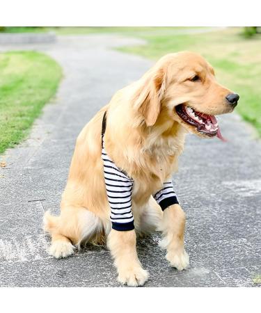 Soft and Breathable Dog Elbow Brace Protector Prevent Licking and Wearable Striped Design for Enhanced Style and Functionality (5XL) - Buy Online on GoSupps.com