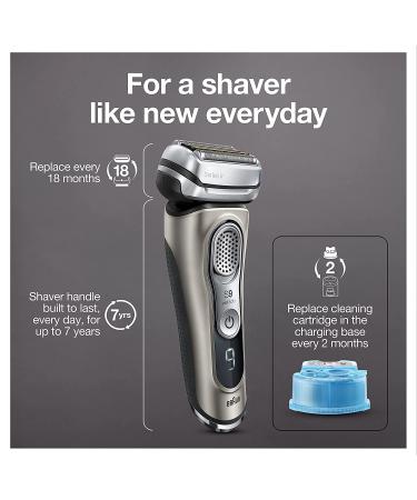 Braun Series 9 9385cc Electric Razor for Men - Waterproof Foil Shaver with Pop-Up Trimmer, Wet & Dry Shave - Clean & Charge SmartCare Center, Leather Travel Case - Black - Buy Online on GoSupps.com