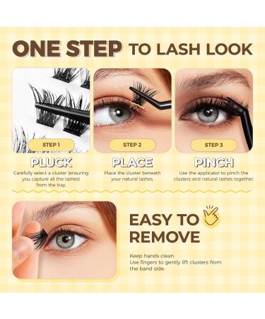 Buy LASHVIEW Self Adhesive Lash Clusters - No Glue Needed DIY Eyelash Extension Kit (10-16mm) with Tweezers | International Shipping Available - Buy Online on GoSupps.com