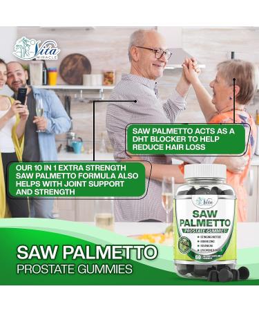 Saw Palmetto Gummies for Hair Growth - Prostate Support and DHT Blocker Supplement for Men and Women - Buy Online on GoSupps.com