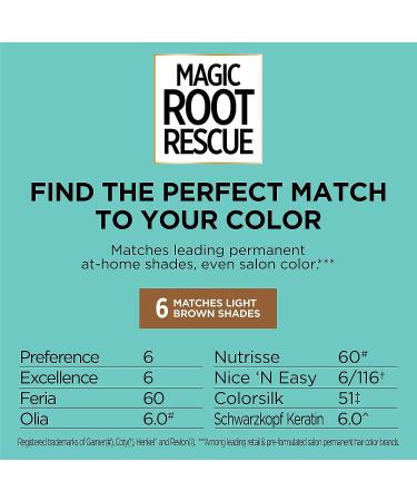 Root Rescue Light Brown 6 - 2PK | 6 Light Brown Hair Dye - 2 Count - Buy Online on GoSupps.com
