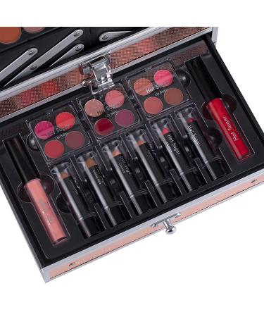 Hot Sugar Girls Makeup Kit - Complete Full Face Cosmetic Set in Stylish Rose Gold Box for Teens, Beginners, and Professionals - Includes Eyeshadow, Lip Gloss, Blush, Brushes, and Lipstick - Buy Online on GoSupps.com