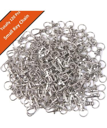 Metal Swivel Clasps Lanyard Snap Hook - 120pcs Lobster Claw Clasp for Keychain Crafts (Silver) - Buy Online on GoSupps.com