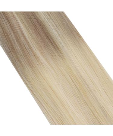 Moresoo 18 Inch Blonde Weft Human Hair Extensions - Ash Blonde to Medium Blonde with Platinum Blonde Highlights - Double Weft Sew in Hair Extensions - 100g/Pack #18/22/60 - Buy Online on GoSupps.com