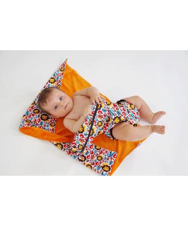 Petit Lulu Cloth Nappy Wrap | One Size (11-35.2 lbs) | Snaps | Washable Diaper Cover | Made in Europe - Turquoise Feathers - Buy Online on GoSupps.com