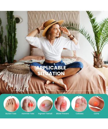 Welnove Toe Caps & Protectors - Aloe Vera Infused Silicone Sleeves 16 Pack - Cushions for Pain Relief Corns Blisters & Ingrown Toenails - International Shipping Available - Buy Online on GoSupps.com