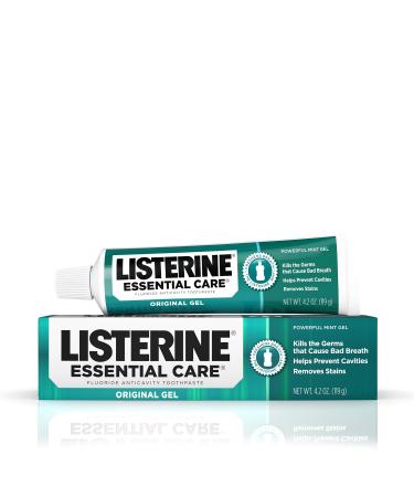 Listerine Essential Care Toothpaste - Powerful Mint Gel - Anti Plaque Gingivitis and Caries - 125 ml