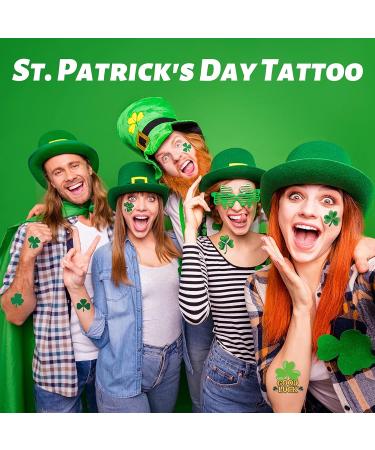 240 Pcs Shamrock Temporary Tattoos for Kids - Safe, Waterproof Bulk Stickers - Children's Temporary Tattoo Toys for St. Patrick's Day Parade and Irish Party - 60 Unique Clover Designs - Buy Online on GoSupps.com
