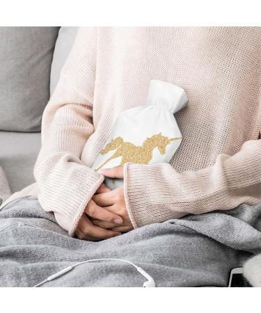 Golden Horse Hot Water Bottle with Plush Cover | Hand Warmer for Adults & Children | 26.5x15.3cm | International Shipping Available - Buy Online on GoSupps.com