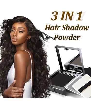 Instant Hairline Shadow Powder - Cover Grey Hair & Regrowth - Windproof Sweatproof Root Touch-Up - Long Lasting (Black) - Buy Online on GoSupps.com