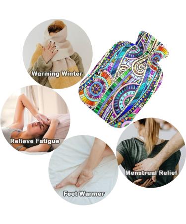 Naanle Geometric Mandala Heat Bottle - 2L Hot Water Bottle for Pain Relief Cold & Heat Therapy Bed & Hand Warmer - Buy Online on GoSupps.com