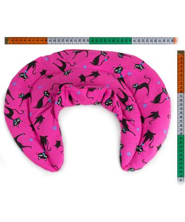 Cozy Cat-Pink Neck Pillow with Stand-Up Collar - Heat Pad & Rapeseed Filled Neck Warmer - Perfect for International Shipping - Buy Online on GoSupps.com
