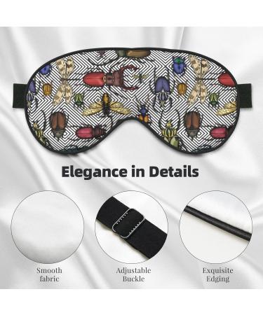 Bright Insects Sleep Mask | Adjustable Double-Sided Eye Mask | Soft Sleeping Eye Covers to Reduce Eye Edema & Perfect Shading for Travel & Home - Buy Online on GoSupps.com